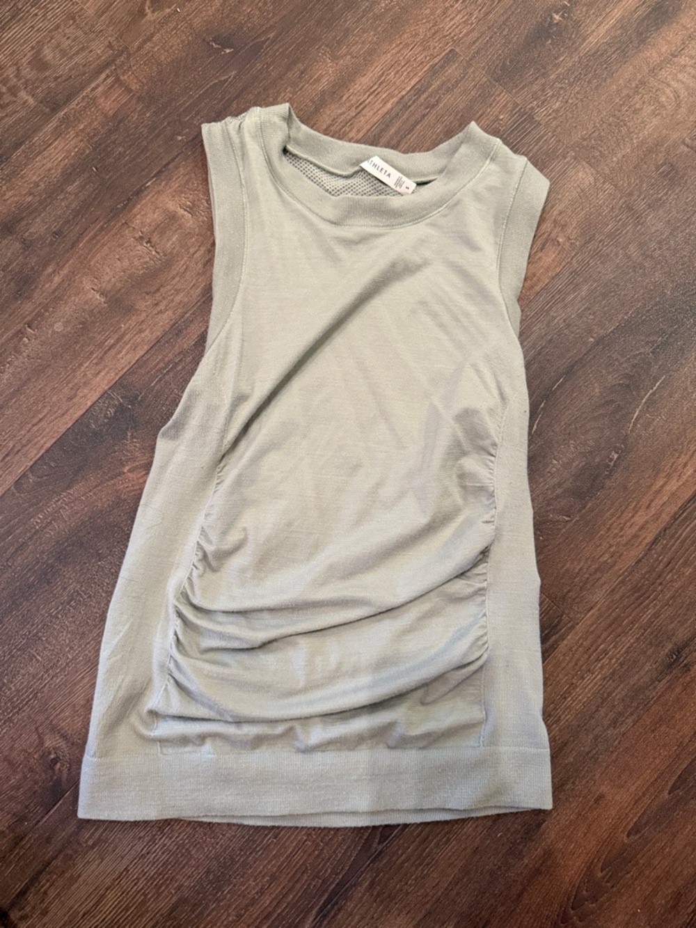 Athleta Ruched Tank Top in Sage